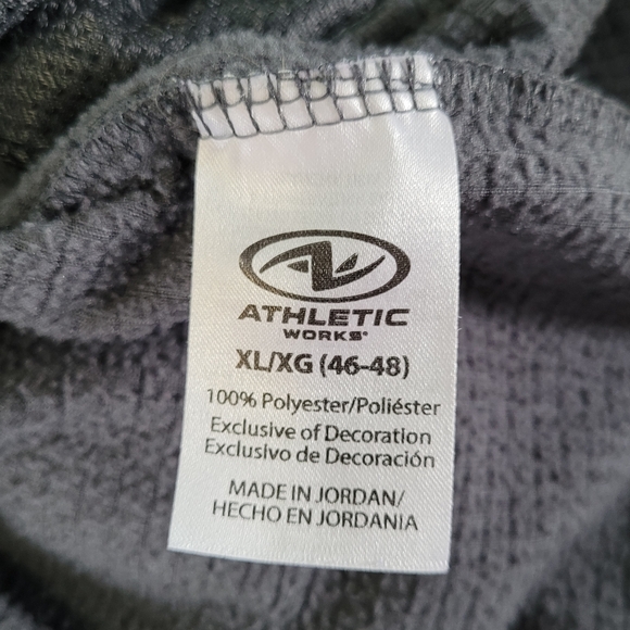 🍁ATHLETIC WORKS Full Zip Gray & Black Color Block Men's XL (46/48) - Picture 4 of 10